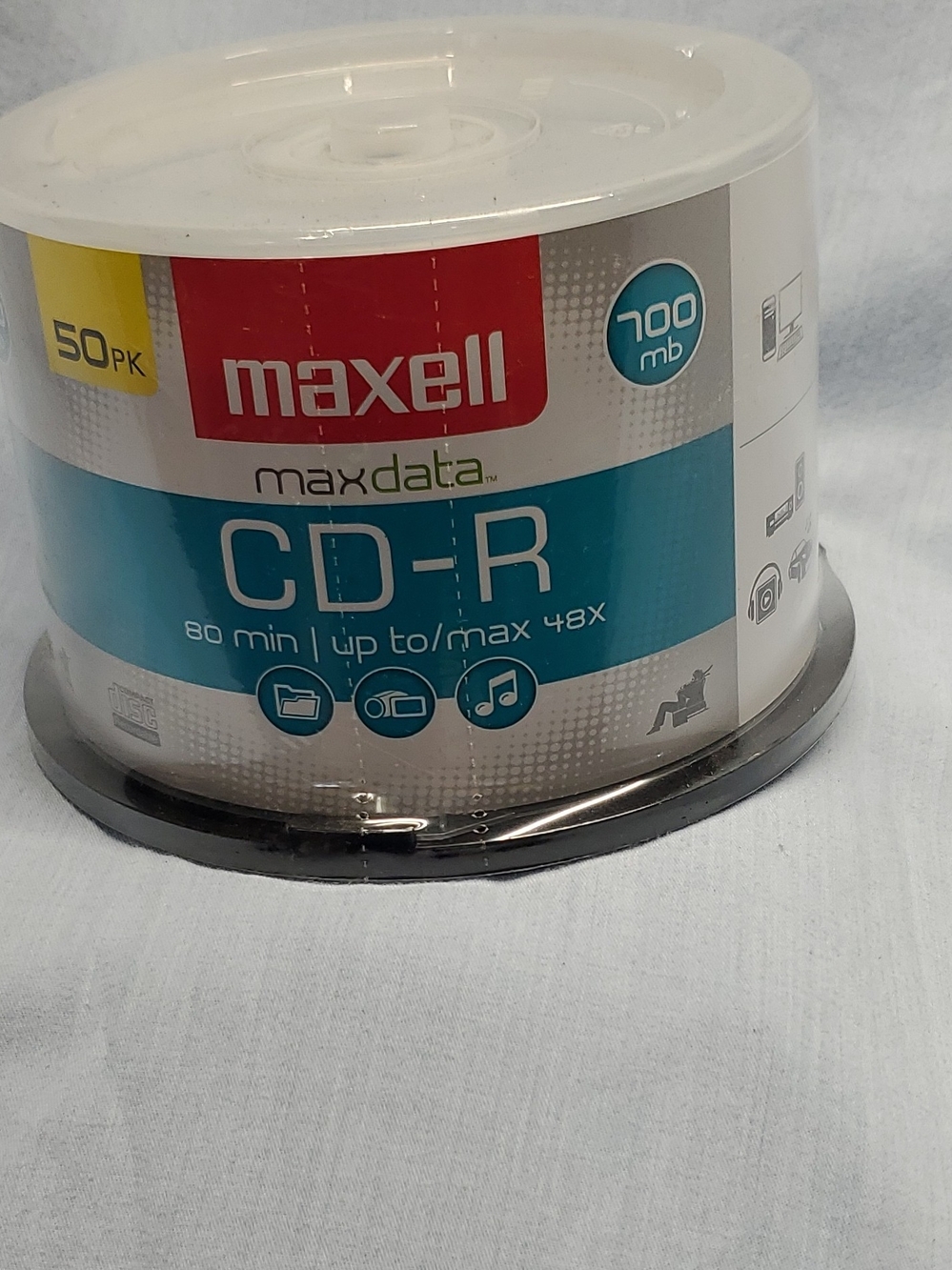 MaxData CD-R 50-Pack - White/Blue